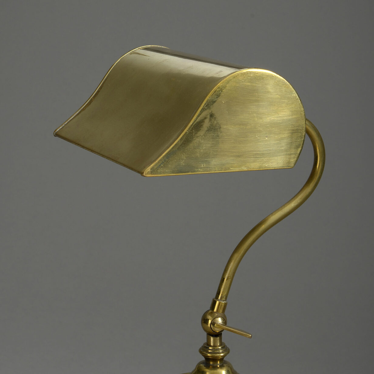 Early 20th century edwardian period brass desk lamp