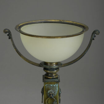 Mid-century classical bronzed dish light