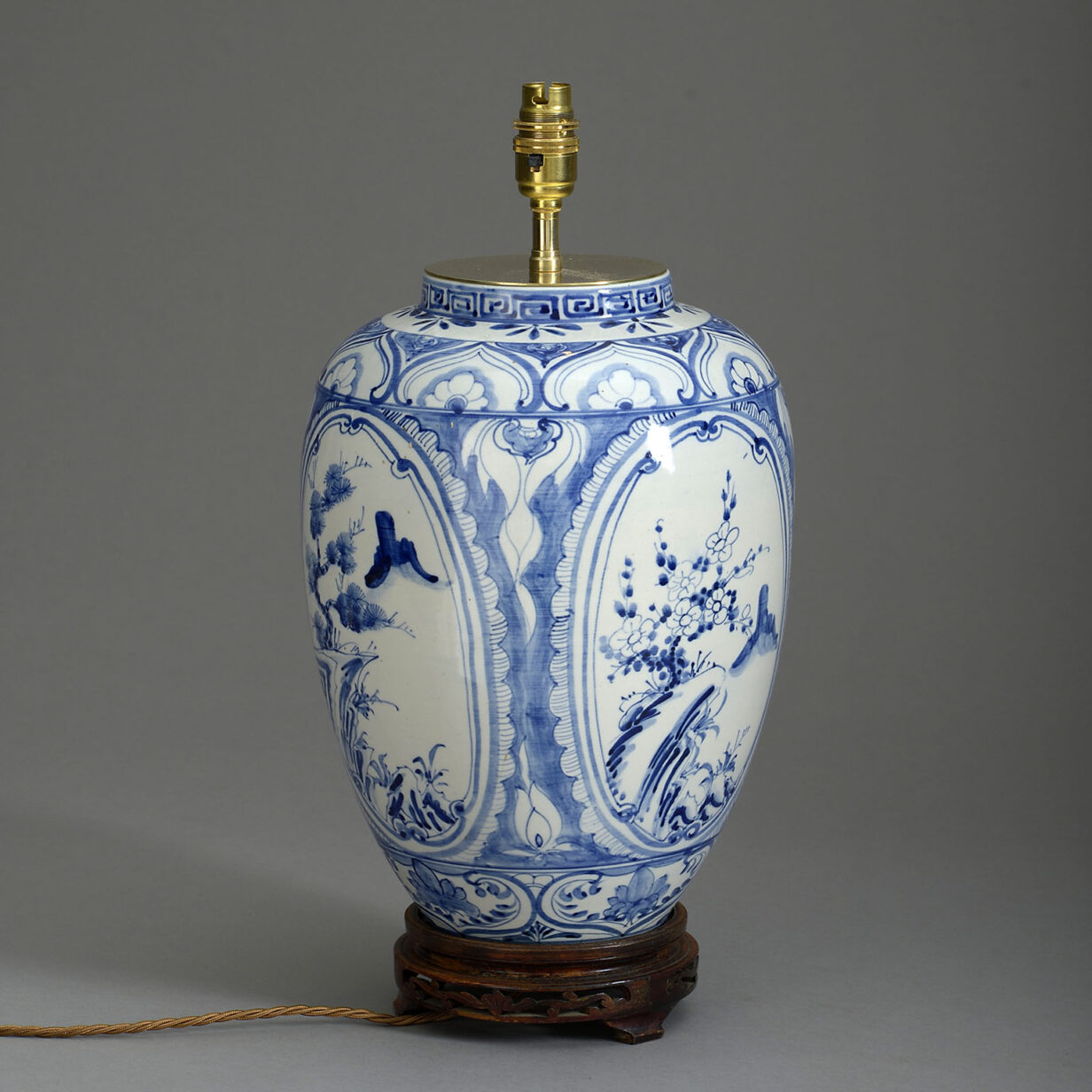 Blue and White Chinese Vase Lamp