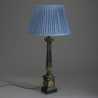 Empire Style Tole Column Lamp