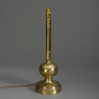 Pair of brass lamps