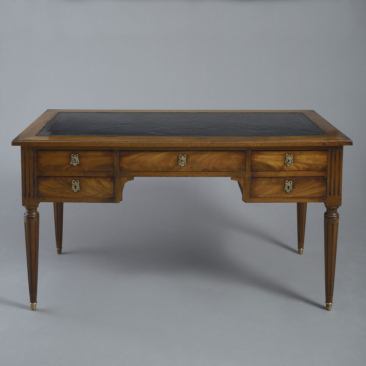 Late 19th century mahogany bureau plat