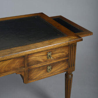 Late 19th century mahogany bureau plat