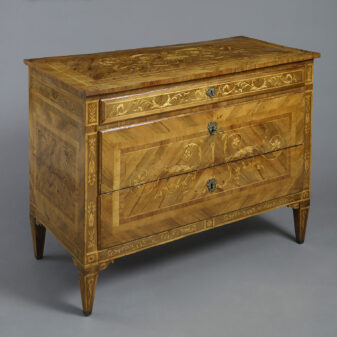 Late 18th Century Neo-Classical Inlaid Walnut Commode Attributed to Maggiolini