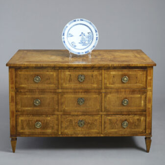 Late 18th century parquetry walnut commode