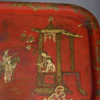 Red Japanned Tray Table