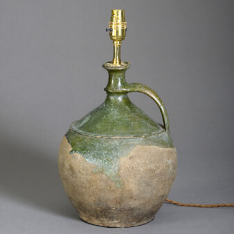 Pottery jar lamp