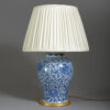 Blue and white vase lamp