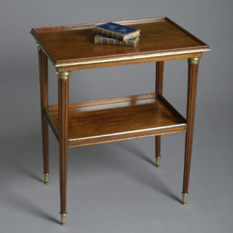 19th century mahogany two tier etagere