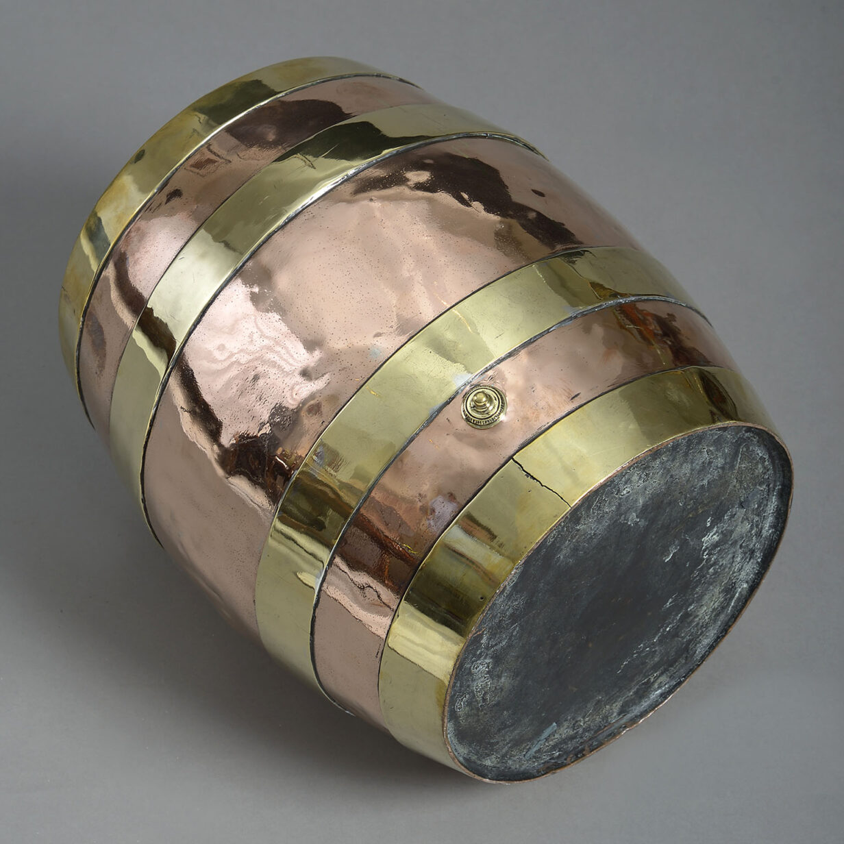 Brass and copper log bin