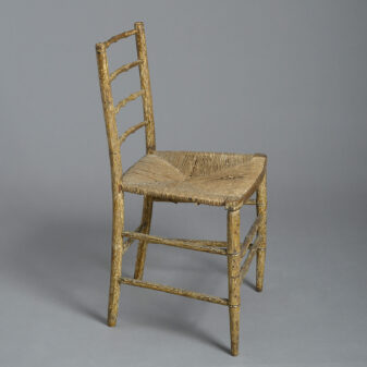 Pair of faux bamboo side chairs