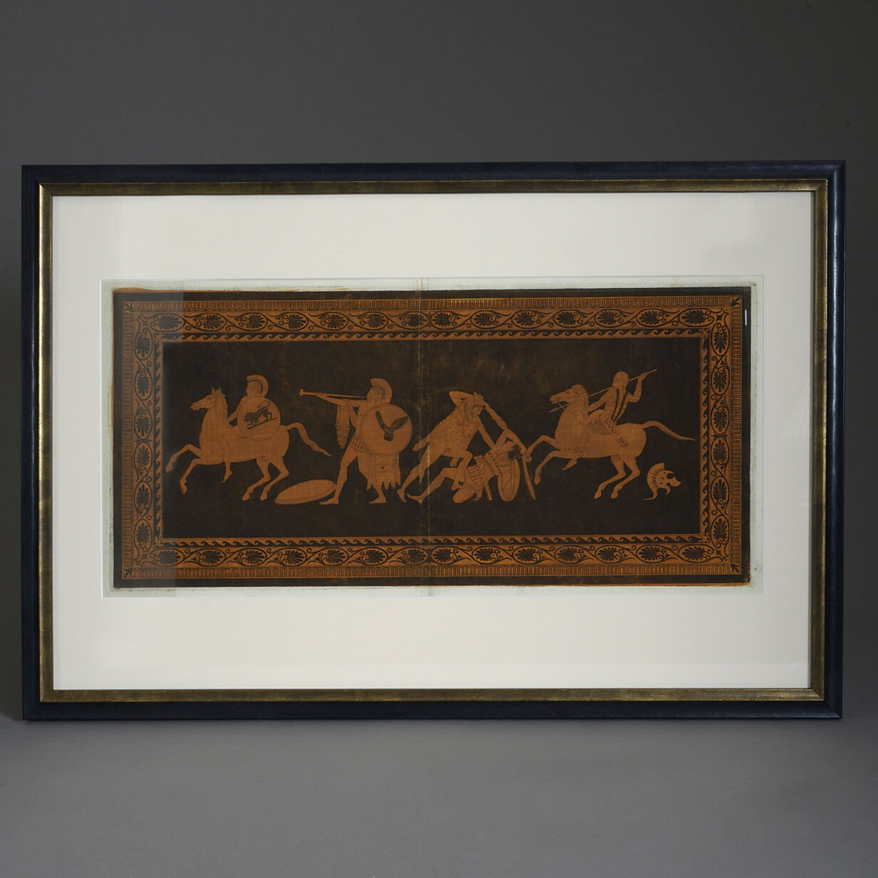 Four hand-coloured aquatint engravings from sir william hamilton's collection of etruscan, greek, and roman antiquities