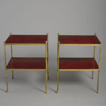 Pair of two tier tables