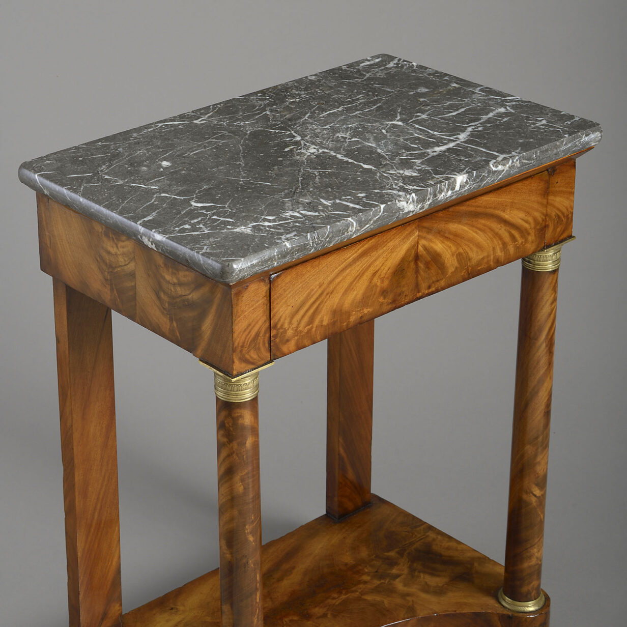 Small early 19th century empire period mahogany console table