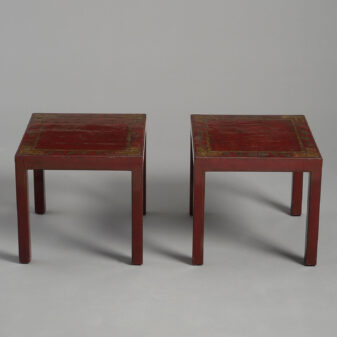Pair of lacquer end tables
