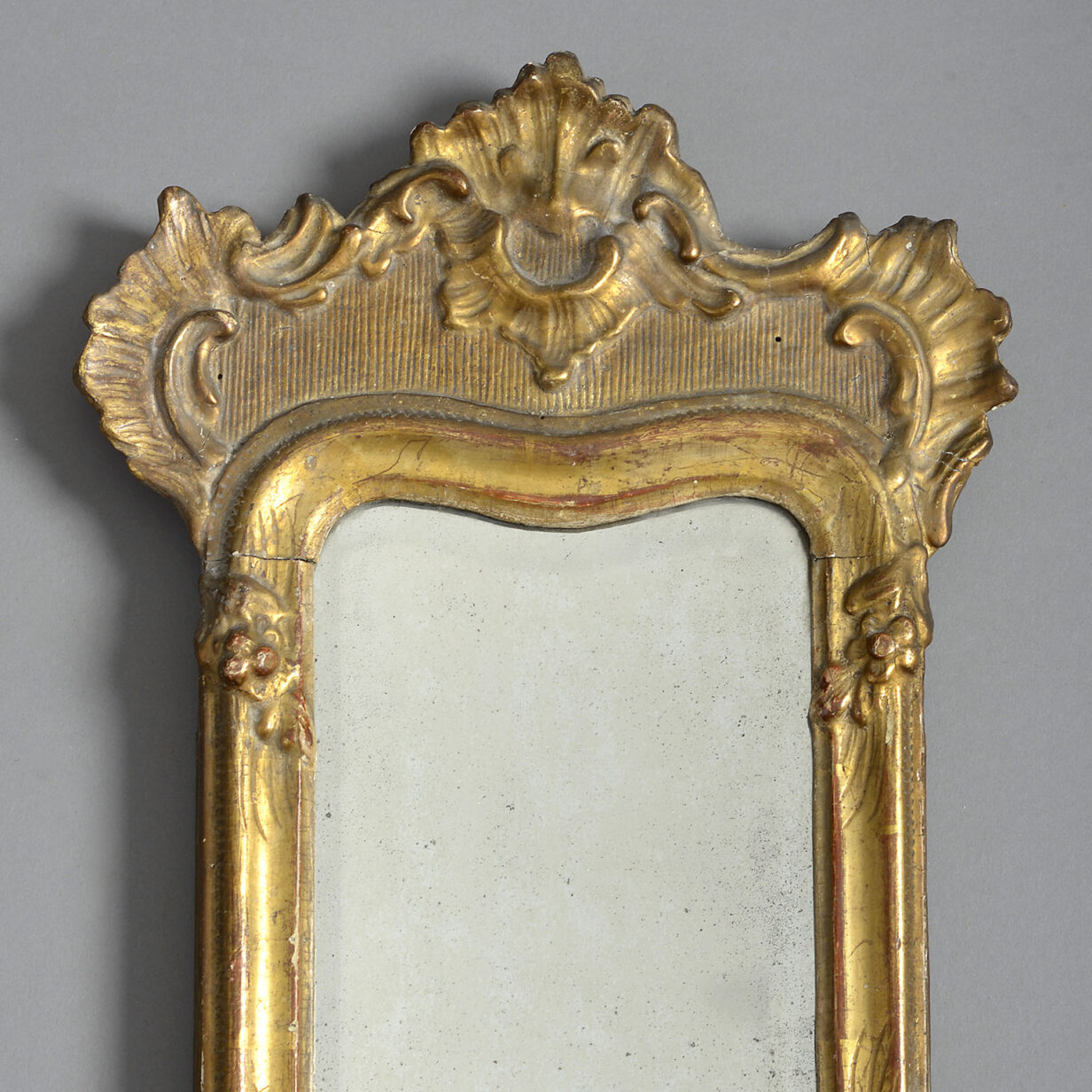 Pair of 18th century giltwood girandole mirrors