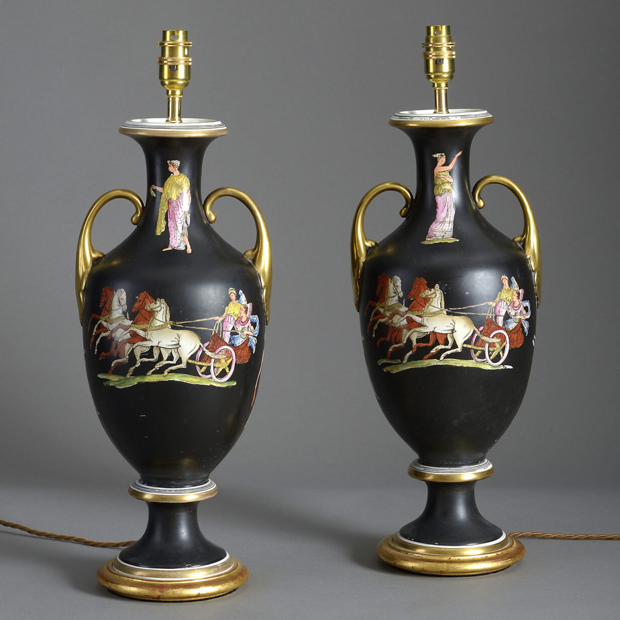 Pair of classical vase lamps