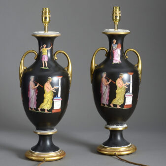 Pair of classical vase lamps