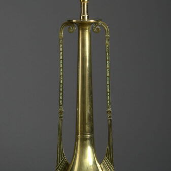Tall early 20th century brass vase lamp base