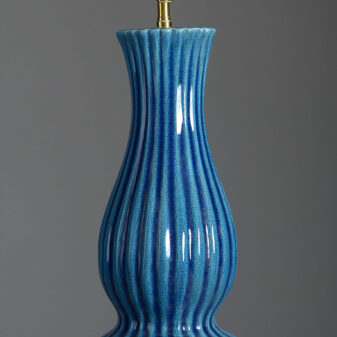 Turquoise vase lamp