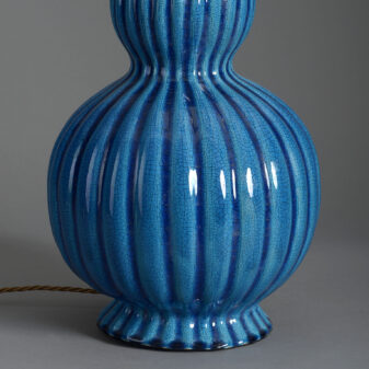 Turquoise vase lamp