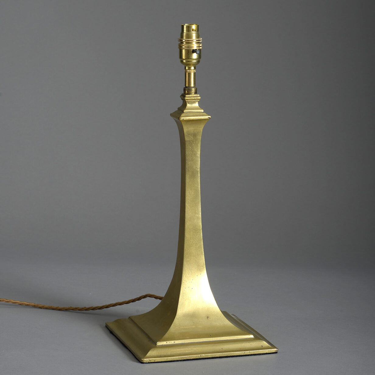 Square brass lamp