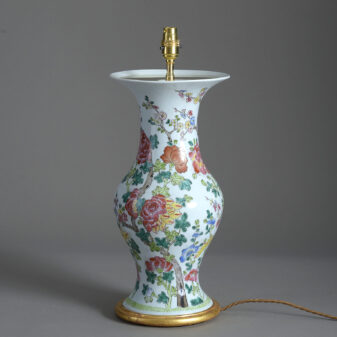 Republic period beaker vase lamp