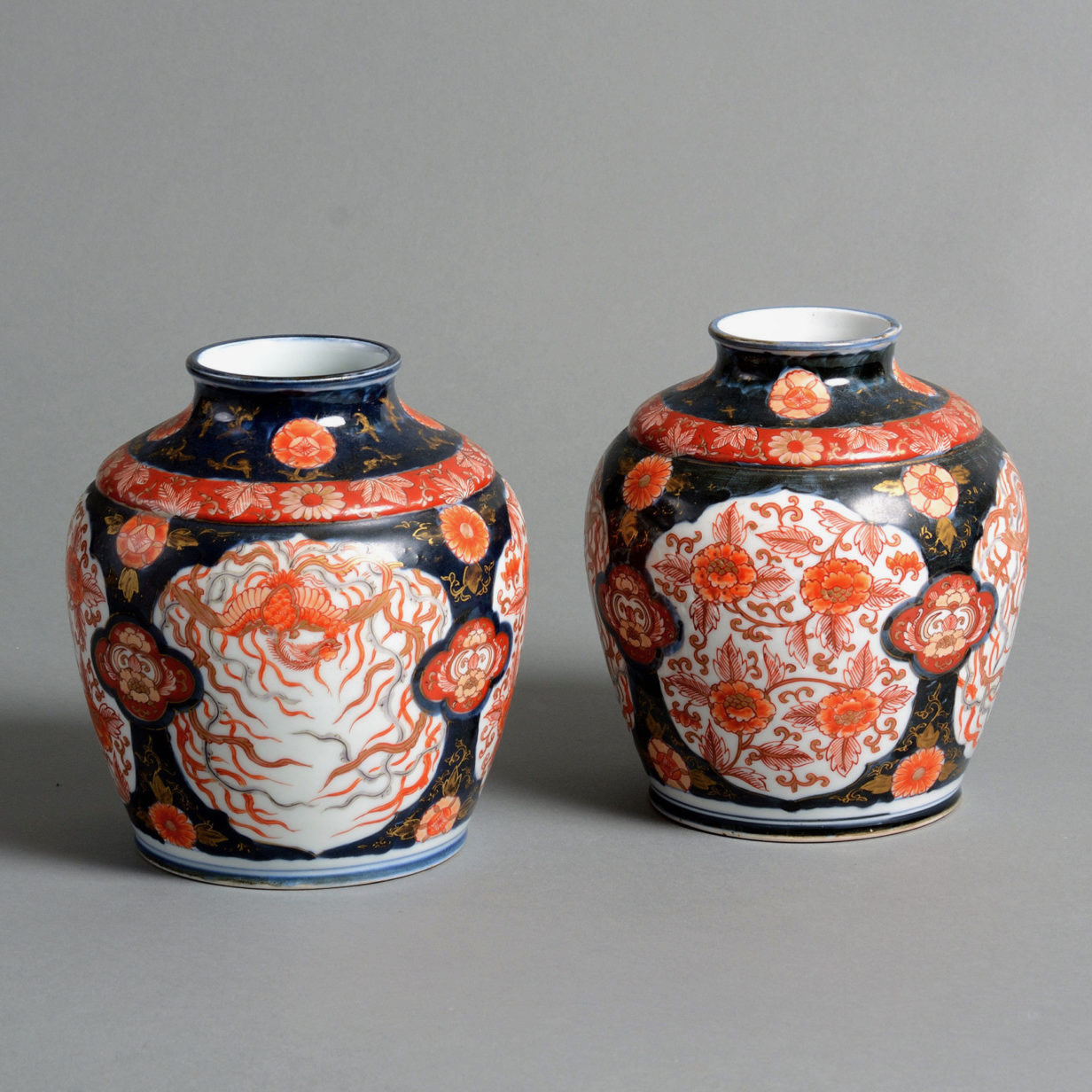 A 19th Century pair of Imari Jars, Japan circa 1890