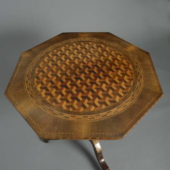 Early 19th century sorrento parquetry occasional table
