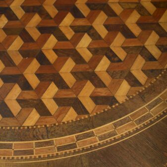 Early 19th century sorrento parquetry occasional table