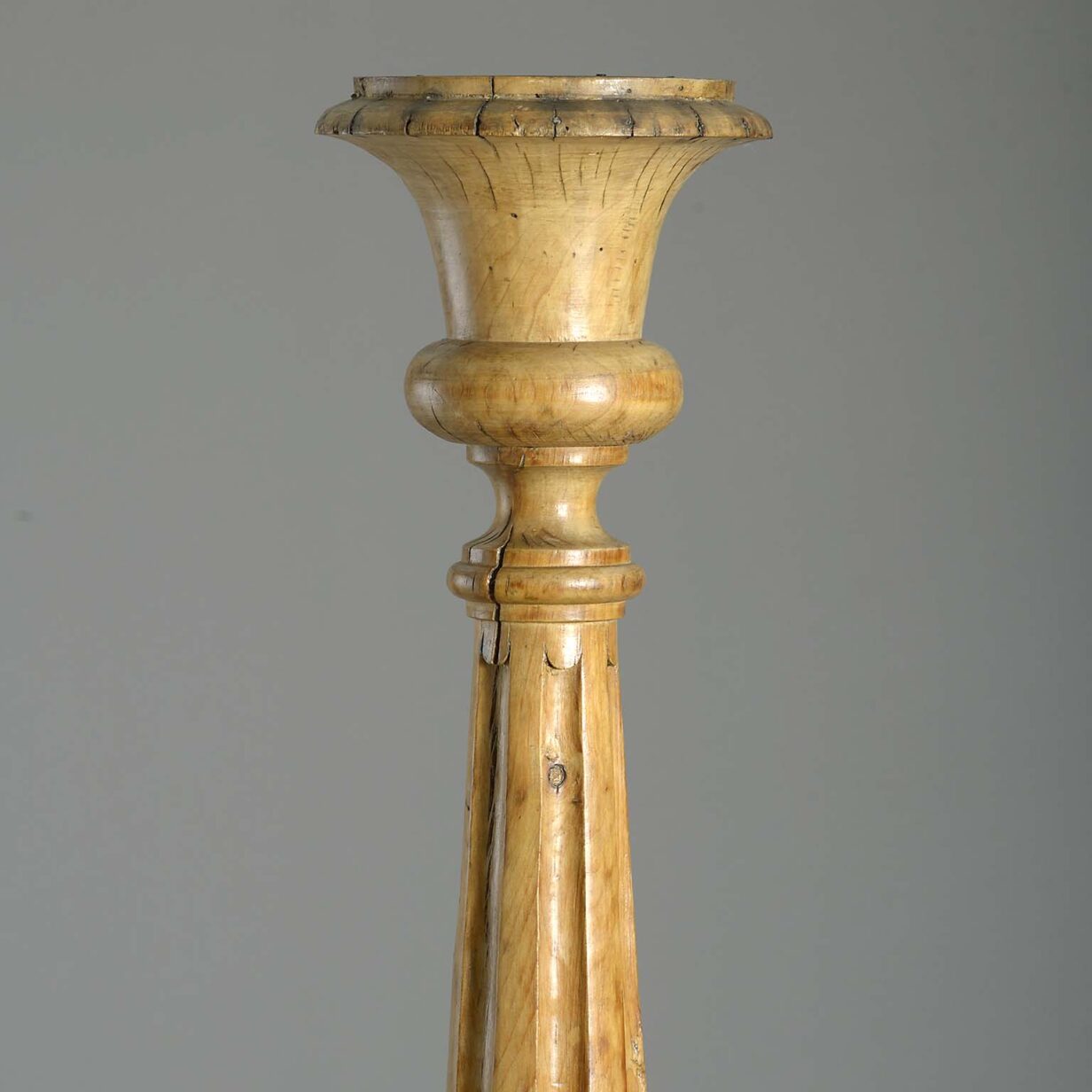 Late 18th century louis xvi period carved fruitwood torchere