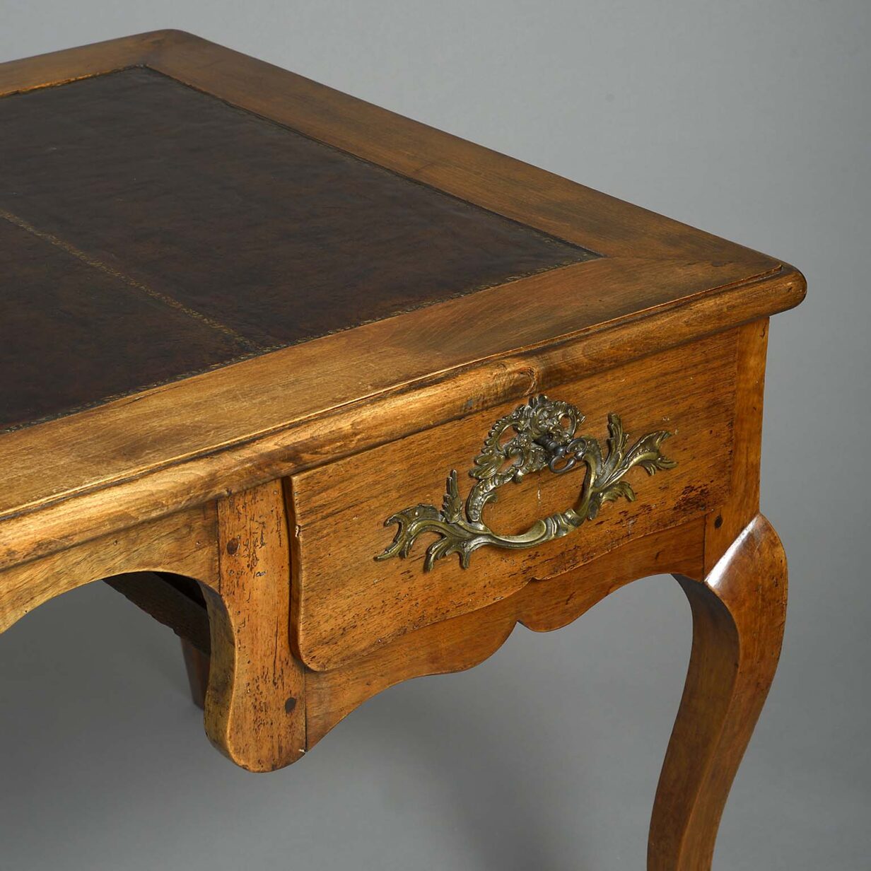 Mid-18th century louis xv period fruitwood bureau plat