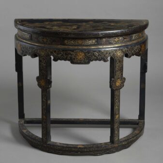 Black Lacquer Chinese Console Table