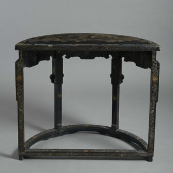 Black lacquer chinese console table