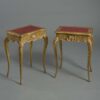 Pair of giltwood tables