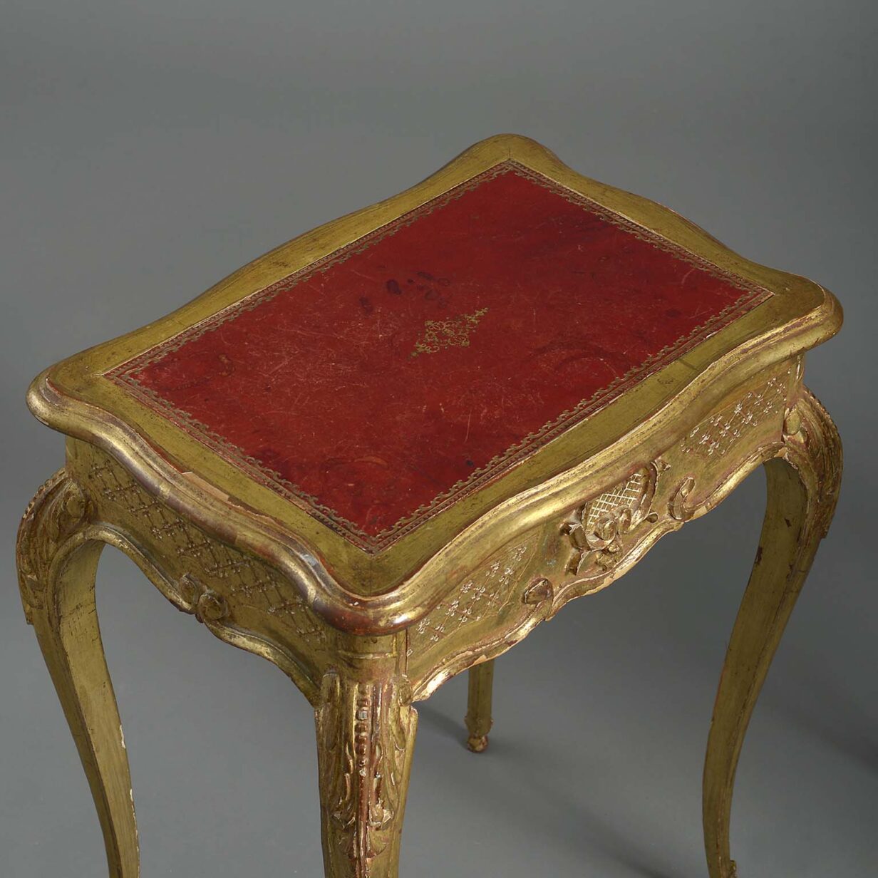 Pair of giltwood tables