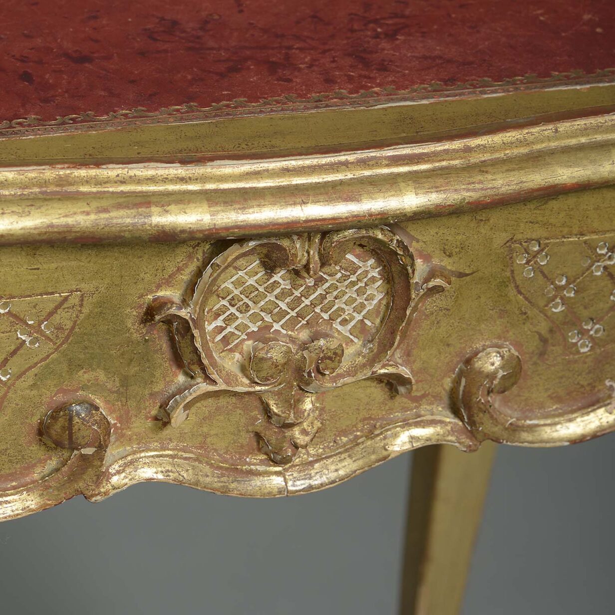 Pair of early 20th century giltwood bedside tables
