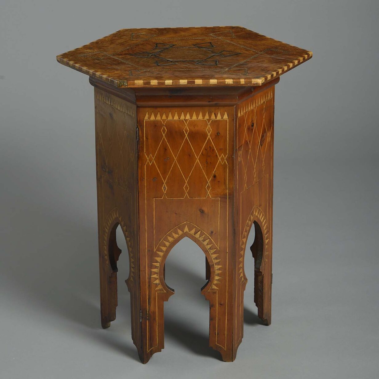 Burr yew occasional table