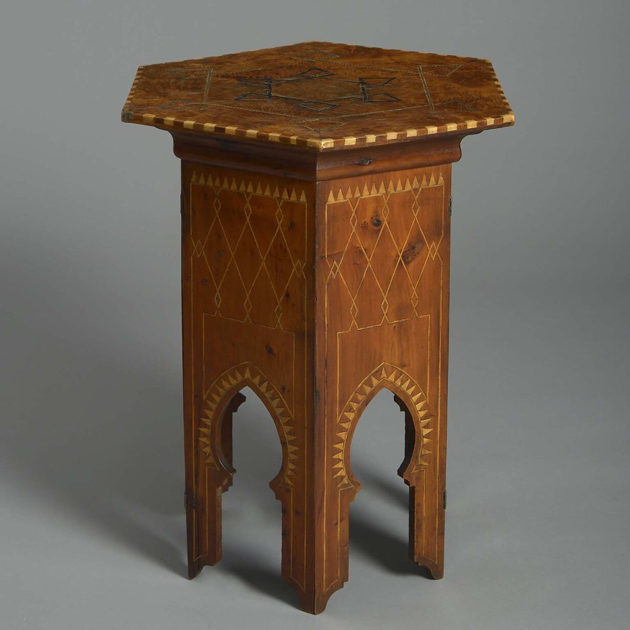 Burr yew occasional table