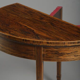 Late 18th century george iii period coromandel wood card table