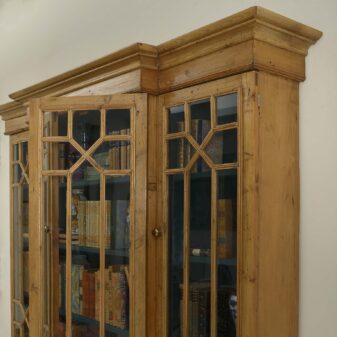 18th century george iii pine breakfront bookcase