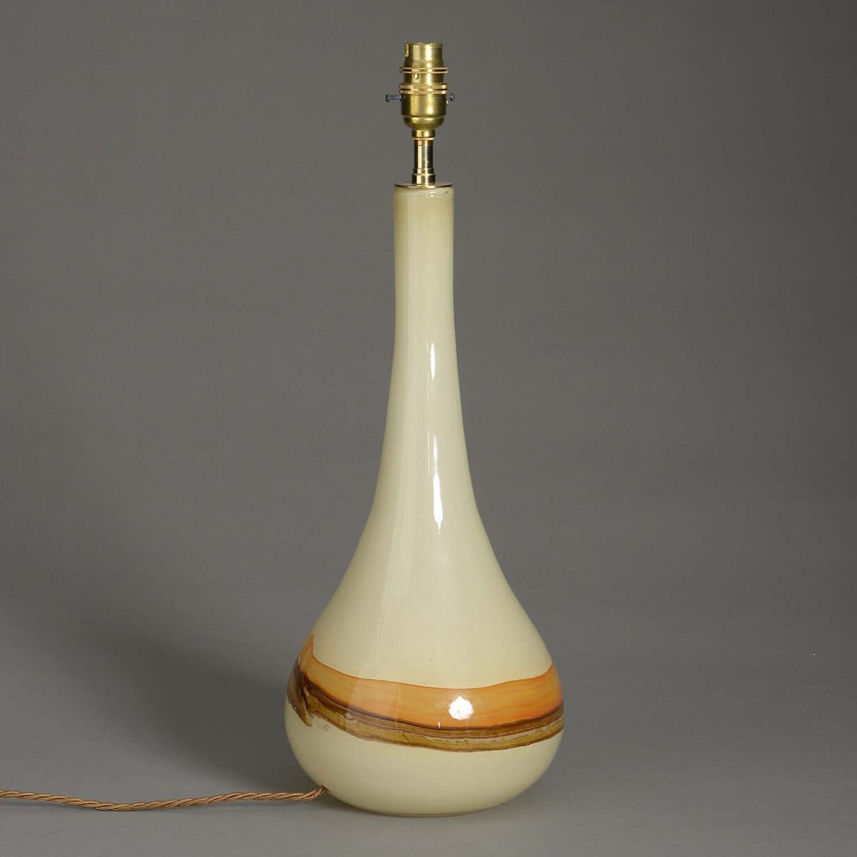 Mid-20th century glass vase lamp
