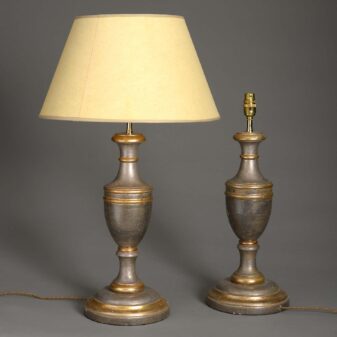 Pair of Silvered Lamps