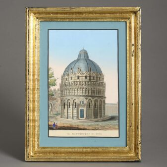 Four 19th century hand-coloured architectural engravings 4 Four 19th century hand-coloured architectural engravings