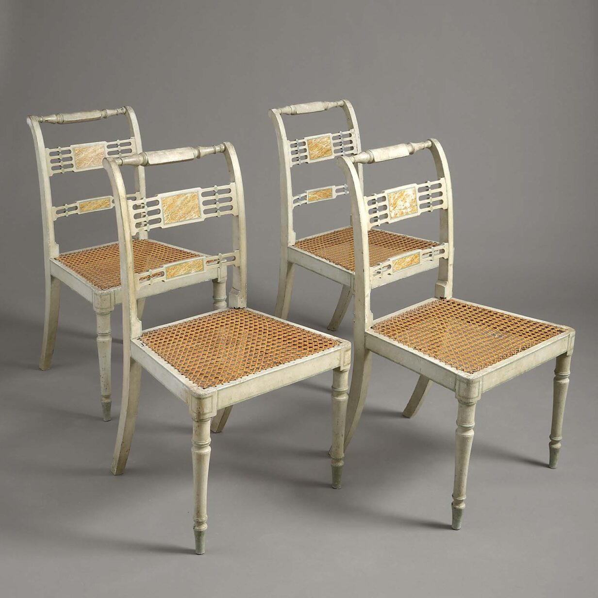 Four regency chairs