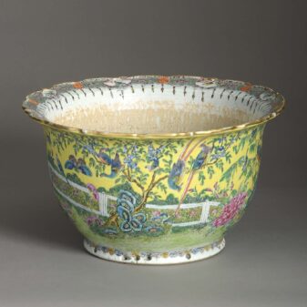 19th century chinese export porcelain planter