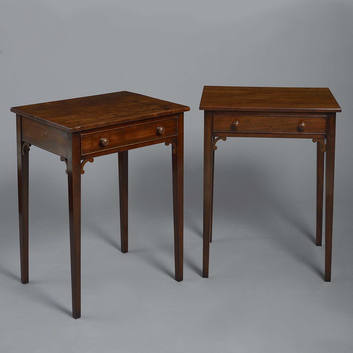 Pair of george iii style mahogany bedside end tables