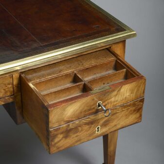 A fine late 18th century louis xvi period mahogany bureau plat