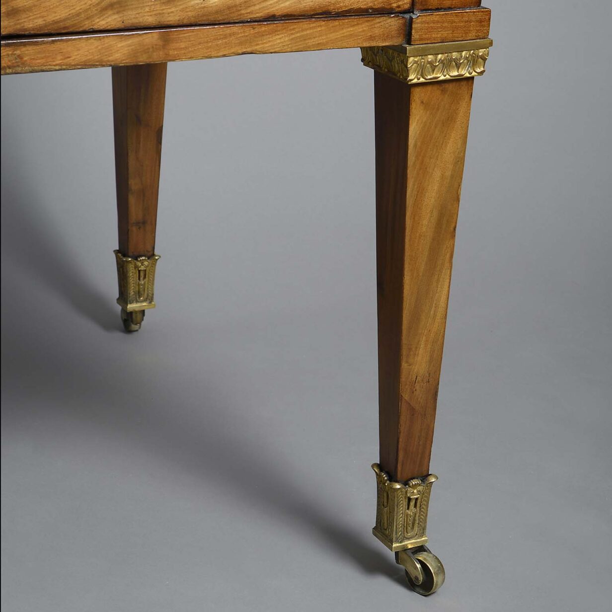 A fine late 18th century louis xvi period mahogany bureau plat
