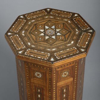 19th century moorish inlaid octagonal occasional table